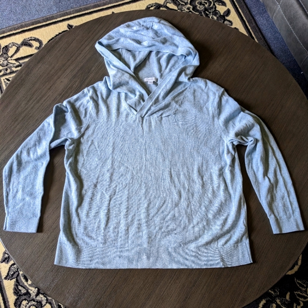 Purejill Petite Cashmere and Cotton Hooded Shirt